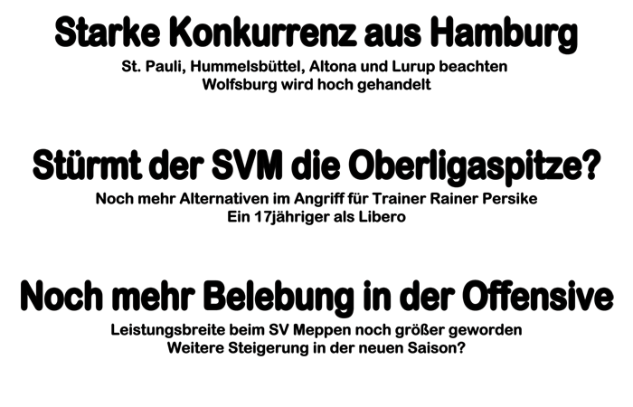 Aufstiegsmannschaft SV Meppen 1986